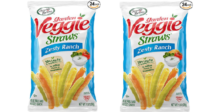 Sensible Portions Garden Veggie Straws, Zesty Ranch (Pack of 24) Only $14.06 Shipped!
