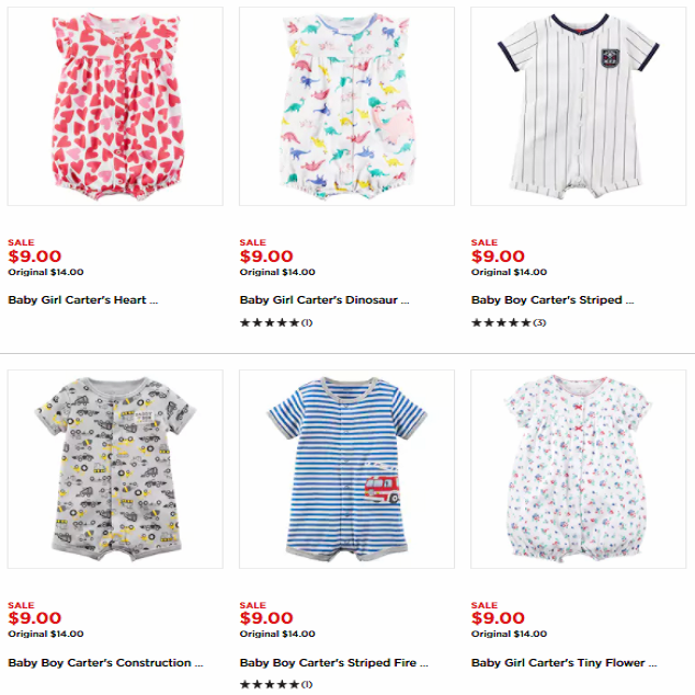 Kohl’s Cardholders: Carter’s Baby Rompers Only $4.55 Shipped!