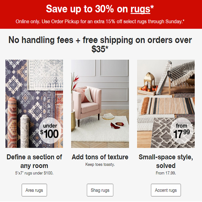Target: Save 30% Off Rugs & Window Treatments!