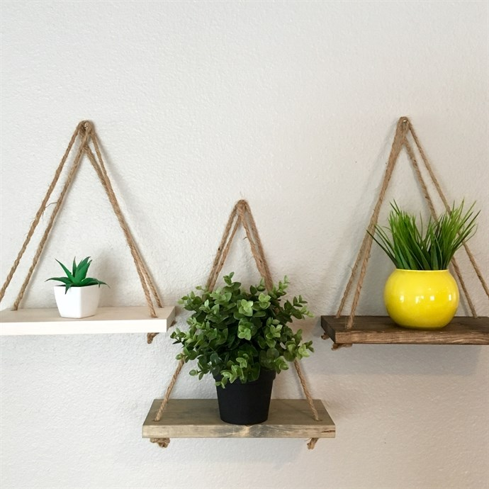 Wooden Rope Shelf Only $12.98!