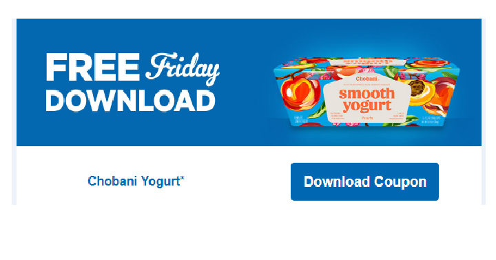 FREE Chobani Yogurt! Download Coupon Today, January 19th Only!