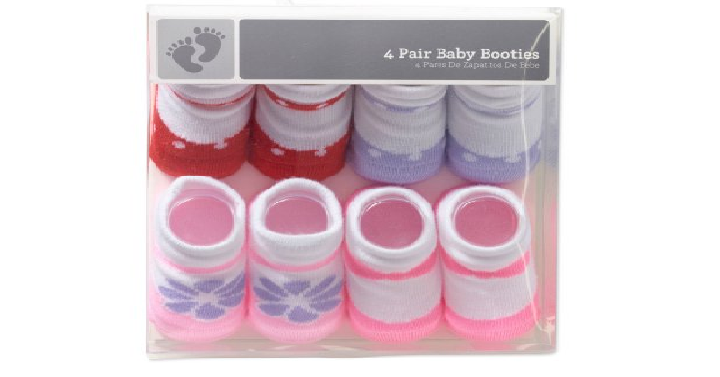 Newborn Baby Girl Flowers & Dots Socks Set – 4 Pack Only $2.80!