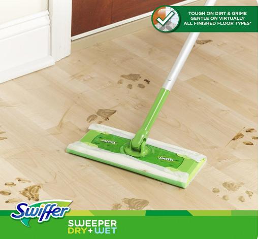 Swiffer Sweeper Cleaner Dry and Wet Mop Starter Kit – Only $9.60!