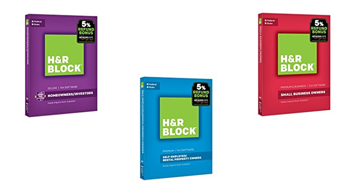 Save 50% on H&R Block 2017 Tax Software!