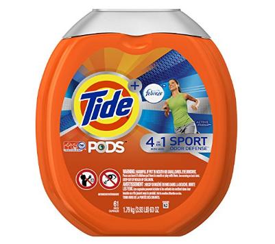 Tide PODS Plus Febreze Sport Odor Defense 4 in 1 HE Turbo Laundry Detergent Pacs (61 Count Tub) – Only $11.70!