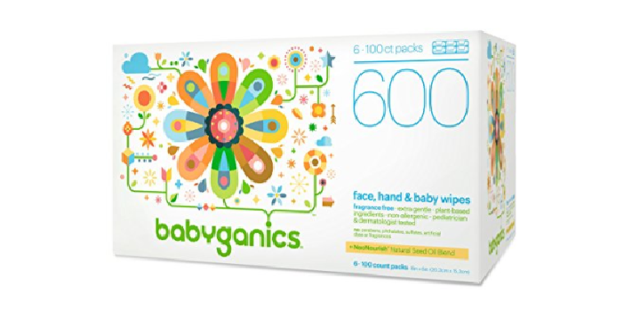 Babyganics Face, Hand & Baby Wipes (600 Count) Only $12.96 Shipped!