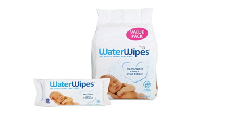WaterWipes Sensitive Baby Wipes, 4 Packs of 60 Count (240 Count) Only $11.98 Shipped!