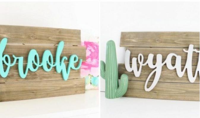 23 Inch Oversized Custom Wood Name – Only $13.99!