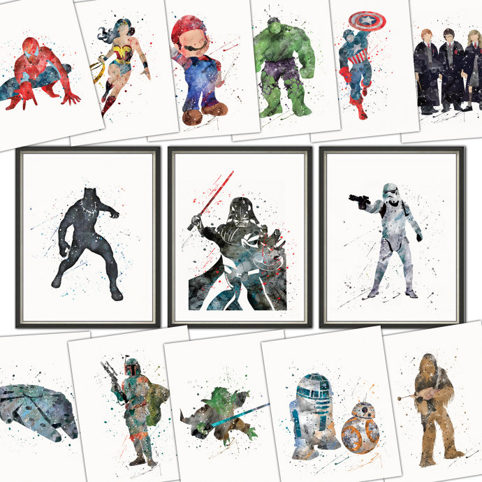 Epic Character Inspired Art Prints Only $3.27!