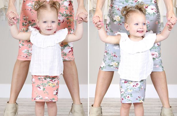 POPULAR Matching Adult and Child Floral Skirts Only $9.99!