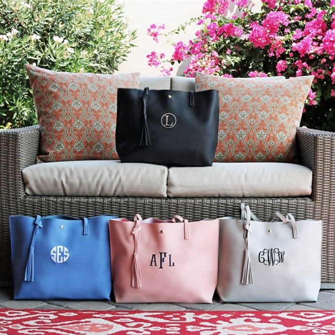 Personalized Tassel Totes Only $13.99!