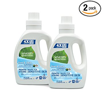 Seventh Generation Natural 4X Concentrated Laundry Detergent (Free & Clear) 2 Pack Only $13.50 Shipped!