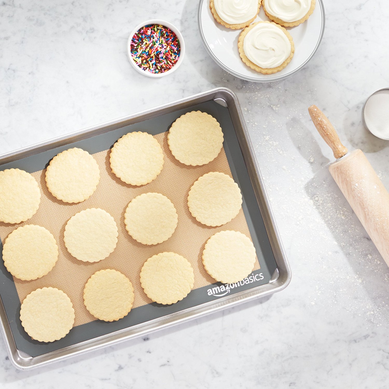 Silicone Baking Mat for Cookie Sheets (16.5×11) 2 Pack Only $9.62!