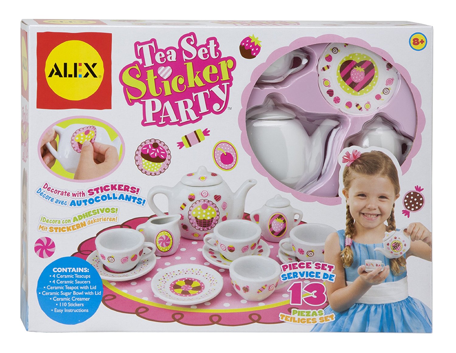 ALEX Toys Craft 13 Piece Tea Set (with 100+ Stickers) Only $8.99!