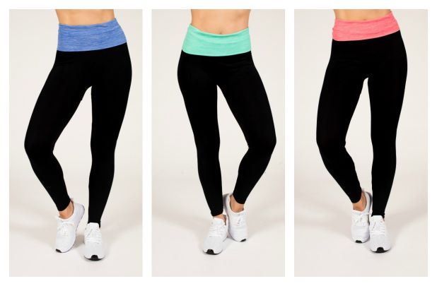 RAG Active Fold-Over Yoga Leggings Only $9.99 + FREE Shipping!