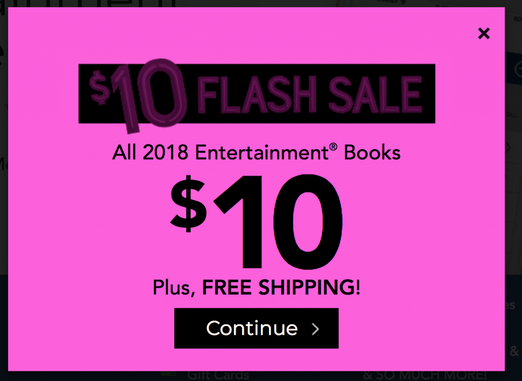 Entertainment Books Flash Sale! Just $10.00 & FREE Shipping!