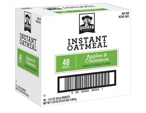 Quaker Instant Oatmeal, Apples and Cinnamon 48-Count Just $8.81 Shipped!