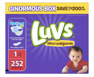 STOCK UP PRICE! Luvs Ultra Leakguards Disposable Diapers Newborn Size 1 252-Count Just $15.18 For Prime Members!