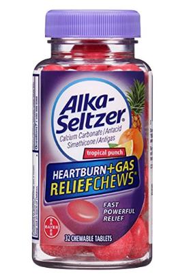 Alka-Seltzer Heartburn Plus Gas Relief Chews, Tropical Punch, 32 Count – Only $4!