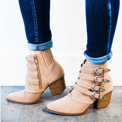 Arlo Buckled Booties – Only $29.99!