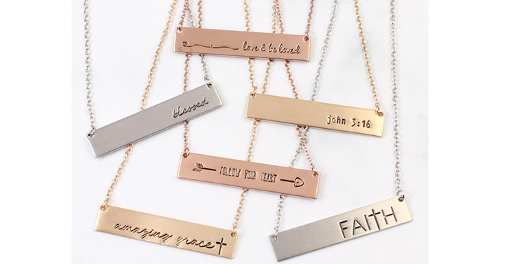 Message Bar Necklace from Jane – Just $4.99!