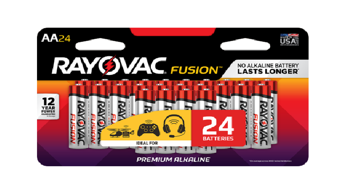 Rayovac Fusion Alkaline Batteries, Size AA (24-Pack) Only $6.02! (Reg. $13.99)
