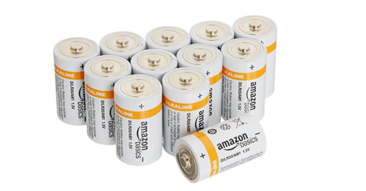AmazonBasics D Cell Everyday Alkaline Batteries (12-Pack) Only $5.12 Shipped! Great Reviews!