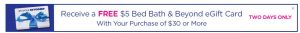 Buy $30 in Bed, Bath and Beyond Gift Cards, Get $5 FREE!