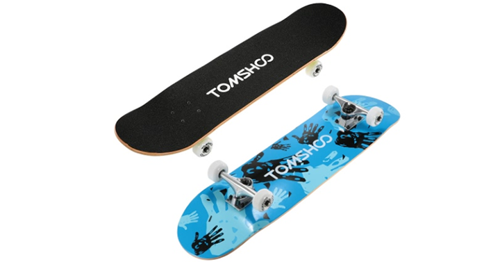 TOMSHOO 31″ Pro Complete Skateboard Maple Wood Longboard – Just $19.99! Free shipping!