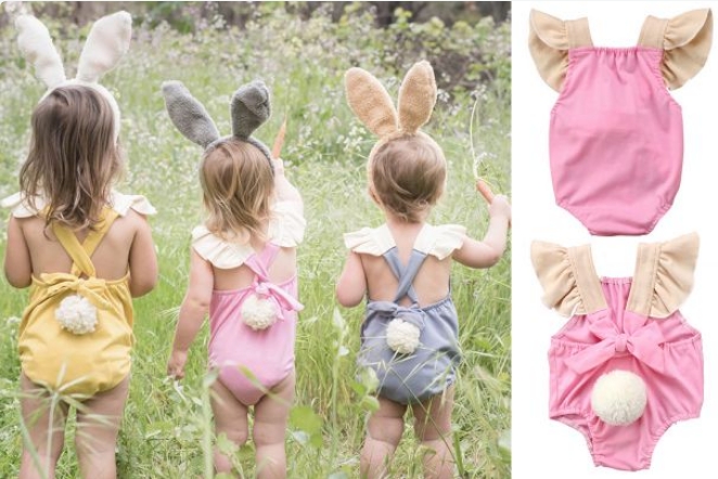Bunny Tail Cotton Rompers – Only $12.99!