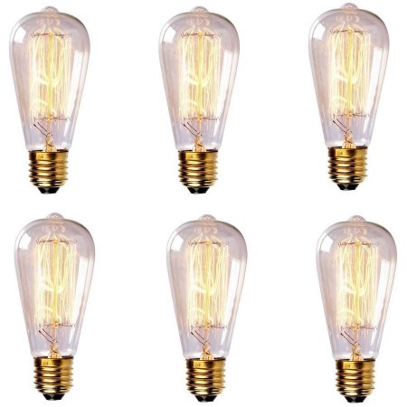 Walmart: 60W Vintage Incandescent Edison Light Bulb 6 Pack Only $17.99!