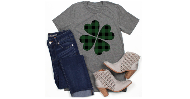 Plaid Clover Tee from Jane – Just $13.99!