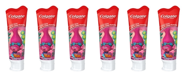 Colgate Kids Toothpaste, Trolls, Bubble Fruit, 4.6 Ounce (Pack Of 6) – Only $10.25!