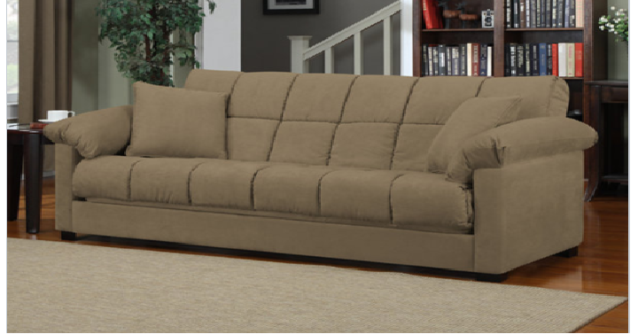 Taylor Pillow-Top Arm Microfiber Convert-a-Couch Only $299.25! (Reg. $960)