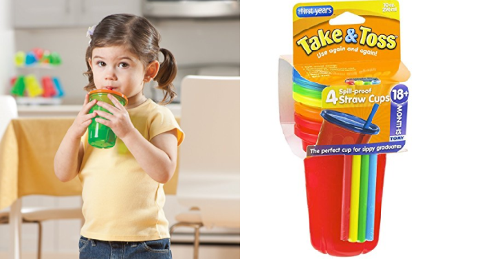 The First Years Take & Toss Spill-Proof Straw Cups (4 Pack) Only $2.30!