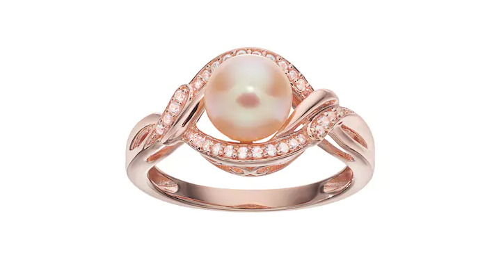 Kohl’s 30% Off! Earn Kohl’s Cash! Spend Kohl’s Cash! Stack Codes! FREE Shipping! 14k Rose Gold Over Silver Dyed Freshwater Cultured Pearl & Lab-Created White Sapphire Swirl Ring – Just $48.12! Plus earn $10 in Kohl’s Cash!