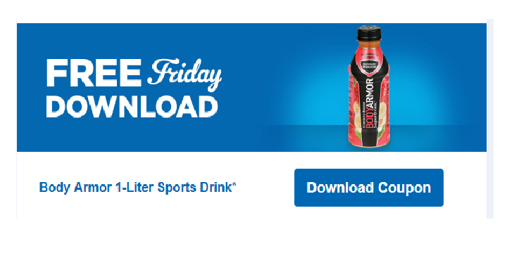 FREE Body Armor 1-Liter Sports Drink! Download Coupon Today, Feb. 2nd Only!