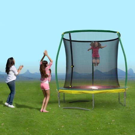 8ft Steelflex Trampoline with Enclosure with Mini Flashlight Zone Only $75.00!