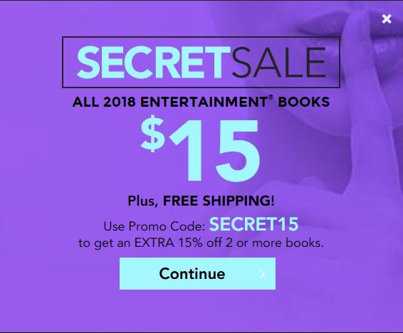 2018 Entertainment Books Now $15.00 Plus FREE Shipping!