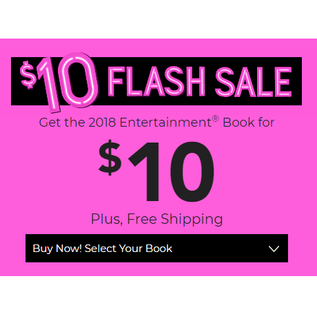 HOT!! 2018 Entertainment Books Now $10.00 Plus FREE Shipping!