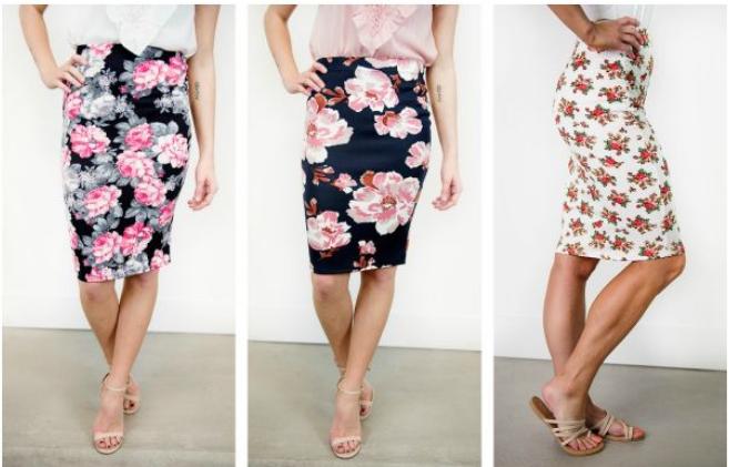Floral Pencil Skirts – Only $9.99!