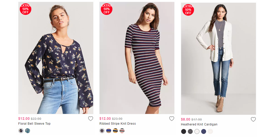 Forever21: Extra 50% Off Sale Items!