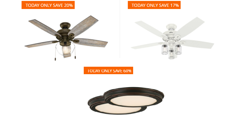 Home Depot: Save up to 30% off Select Ceiling Fans and Lighting Fixtures!