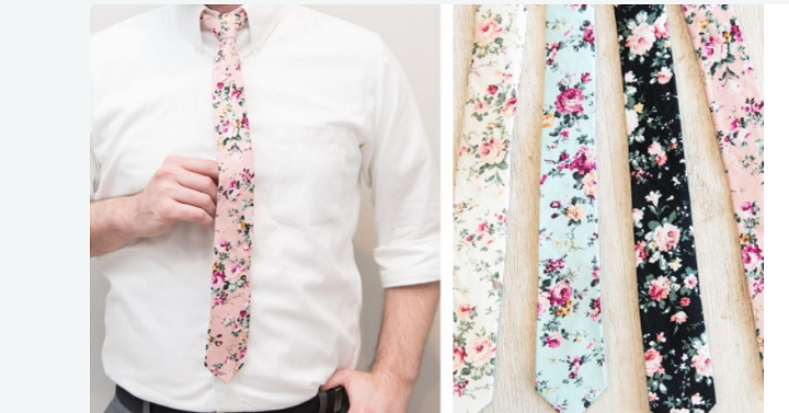 Trendy Floral Skinny Ties Available in 8 Colors Just $5.99! (Reg. $20)