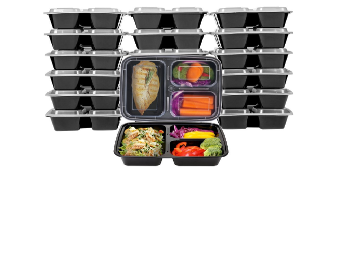 20 Pack of 3 Compartment Meal Prep Containers Just $13.76! (Reg. $50)