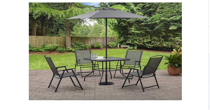 Mainstays Albany Lane 6 Piece Folding Outdoor Dining Set Only $89.99 Shipped!
