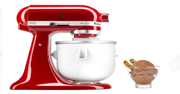 KitchenAid® Ice Cream Maker Attachment for Only $47.99! (Reg. $80) + Free Shipping!