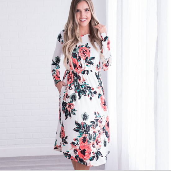 Jane: Brooklyn Floral Midi Dress for Just $26.99! (Reg. $55)