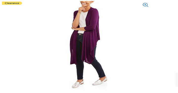 Women’s Soft Knit Maxi Front Convertible Cardigan for Only $4!