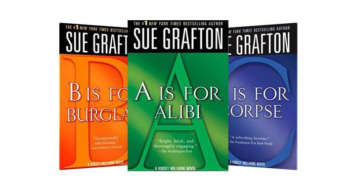 Books A thru O from Sue Grafton’s Alphabet series, $2.99 each on Kindle!